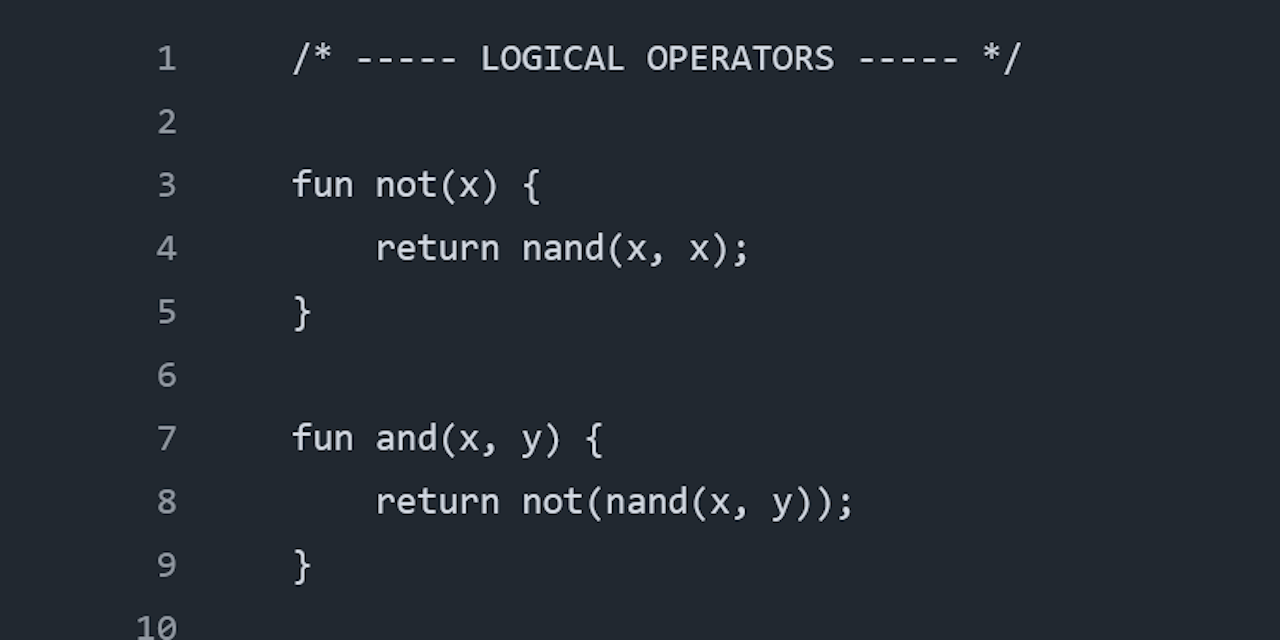 a screenshot of the NAND programming language